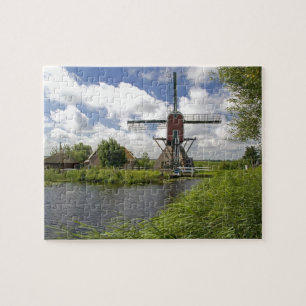 Windmolen langs een kanaal ten oosten van Leiden i Legpuzzel