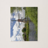 Windmolen langs een kanaal ten oosten van Leiden i Legpuzzel (Verticaal)