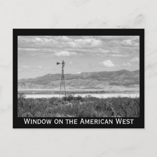 Windmolen Low Desert Zwart-wit Briefkaart