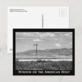 Windmolen Low Desert Zwart-wit Briefkaart (Voorkant / Achterkant)