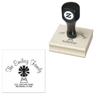 Windmolen met de hand getekend  Naam Adres   Stemp Rubberstempel