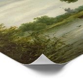 Windmolen met een rivier poster (Hoek)