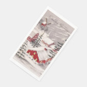 Windmolen met kerstboomkleden servet (Hoek)