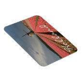 Windmolen met roze tulpen in de lente magneet (Rechterzijde)