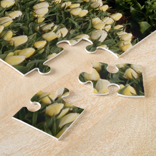 Windmolen met verticale tulipbloemen legpuzzel (Zijkant)