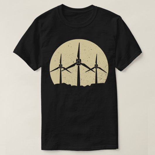 Windmolen milieu wind technicus en macht t-shirt (Design voorkant)