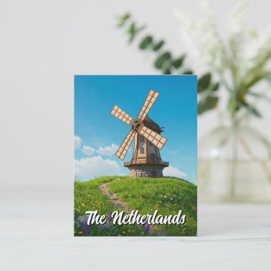 Windmolen Nederland Briefkaart (Staand voorkant)