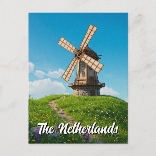 Windmolen Nederland Briefkaart (Voorkant)