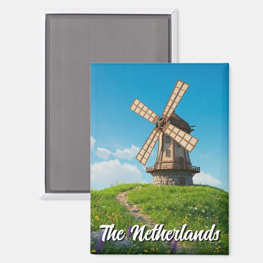 Windmolen Nederland Magneet (Voorkant / Achterkant)