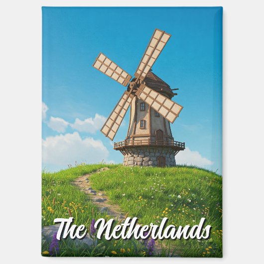 Windmolen Nederland Magneet (Voorkant)