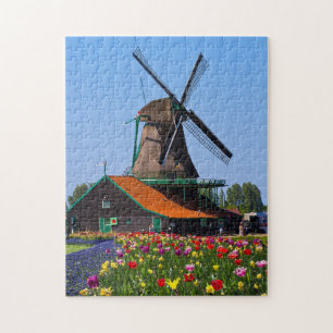 Windmolen Nederland Tulpentuin Europa Legpuzzel