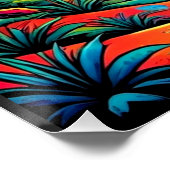 Windmolen onder sterrenhemel 2 perfect poster (Hoek)