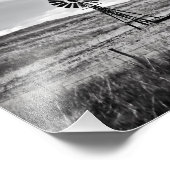 Windmolen op de platte plaat foto afdruk (Hoek)