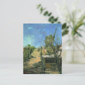 Windmolen op (F271) Van Gogh Fine Art. Montmartre Briefkaart (Staand voorkant)