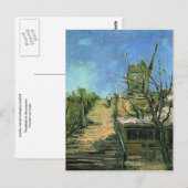Windmolen op (F271) Van Gogh Fine Art. Montmartre Briefkaart (Voorkant / Achterkant)