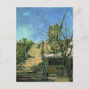 Windmolen op (F271) Van Gogh Fine Art. Montmartre Briefkaart