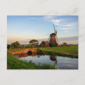 Windmolen op het platteland in het briefkaart Holl (Voorkant)