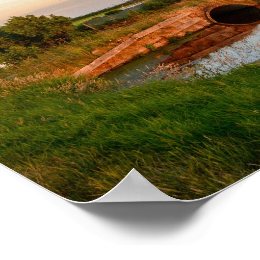 Windmolen op het platteland in het poster Holland (Hoek)