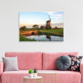 Windmolen op het platteland in Holland canvas (Insitu (Woonkamer))