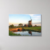 Windmolen op het platteland in Holland canvas (Voorkant)