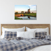 Windmolen op het platteland in Holland canvas Afdruk (Insitu (Slaapkamer))