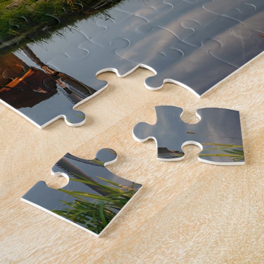 Windmolen op het platteland in Holland Legpuzzel (Zijkant)