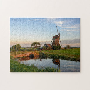 Windmolen op het platteland in Holland Legpuzzel