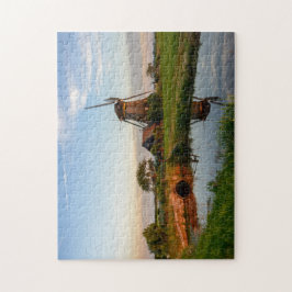 Windmolen op het platteland in Holland Legpuzzel