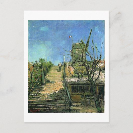 Windmolen op Montmartre (F271) Van Gogh Fine Art Briefkaart (Voorkant)