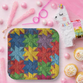 Windmolen Patchwork Dekbed Patroon Papieren Bordje (Feest)