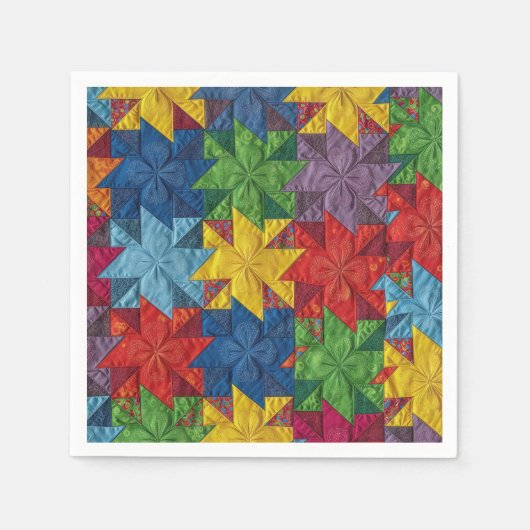 Windmolen Patchwork Dekbed Patroon Servet (Voorkant)