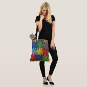 Windmolen Patchwork Dekbed Patroon Tote Bag (Op model)