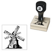 Windmolen personaliseren met uw logo en tekst rubberstempel (Gestempeld)