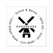 Windmolen retouradres Zelfinkkend stempel (Design)
