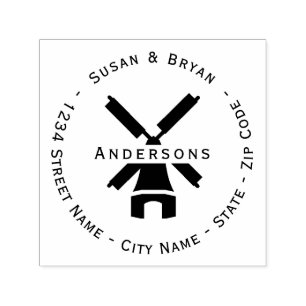 Windmolen retouradres Zelfinkkend stempel