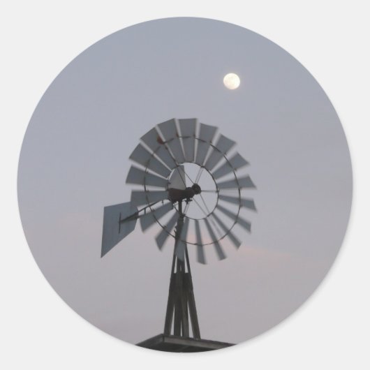 Windmolen Ronde Sticker (Voorkant)