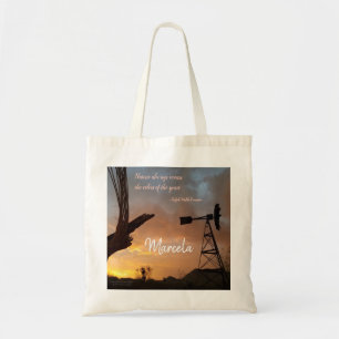 Windmolen / Saguaro Cactus Skelet / Sunset / Quote Tote Bag