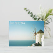 windmolen Santorini, Kaart Griekenland (Staand voorkant)