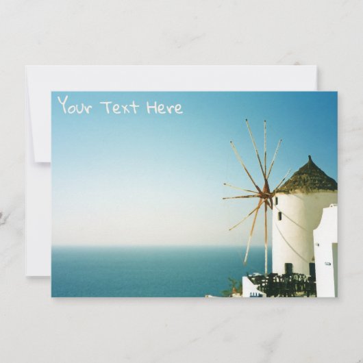 windmolen Santorini, Kaart Griekenland (Voorkant)