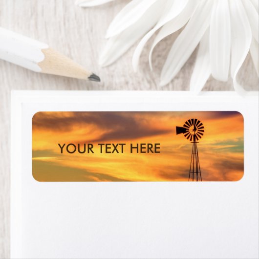 Windmolen Silhouet bij Sunset Labels (Insitu)