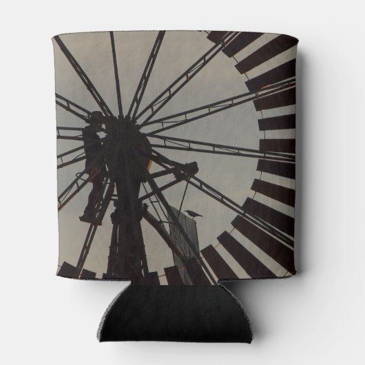 Windmolen silhouet koelbox blikjeskoeler (Achterkant)