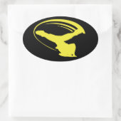 Windmolen stijl gele sticker (Tas)