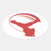 Windmolen stijl rode sticker (Voorkant)