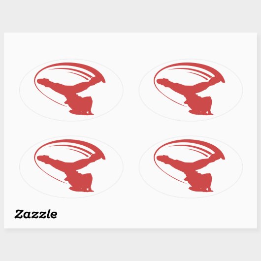 Windmolen stijl rode sticker (Vel)