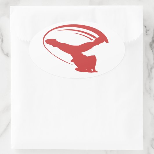 Windmolen stijl rode sticker (Tas)