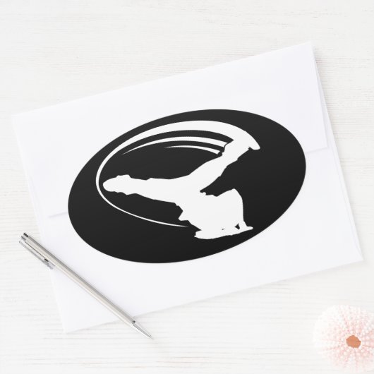 Windmolen stijl witte sticker (Envelop)