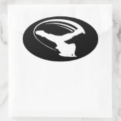 Windmolen stijl witte sticker (Tas)