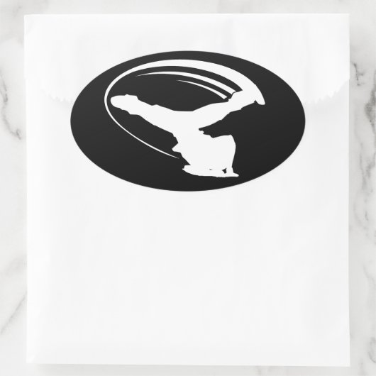 Windmolen stijl witte sticker (Tas)