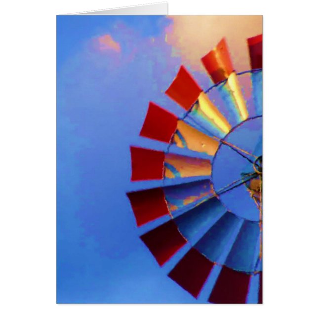 Windmolen tegen blauwe lucht, Indianapolis, Indian (Voorkant)