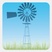 Windmolen tegen Stickers met een blauwe hemel (Voorkant)